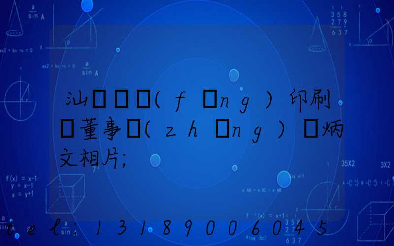 汕頭東風(fēng)印刷廠董事長(zhǎng)黃炳文相片