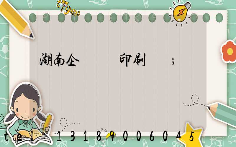 湖南企業畫冊印刷設計